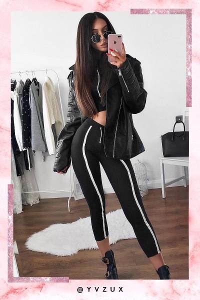 Megan Mckenna Black Loungewear Set