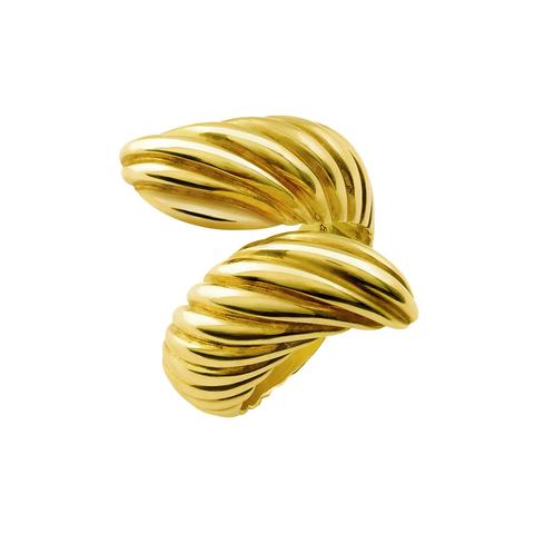 Anillo Abierto En Plata/oro Amarillo