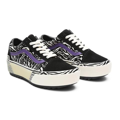 Vans Zapatillas Zebra Old Skool Stacked ((zebra) Black/blanc De Blanc) Mujer Negro