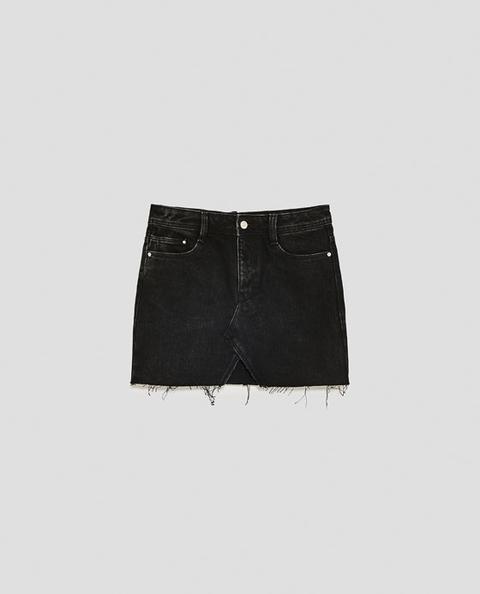 Mini Falda Denim Rotos