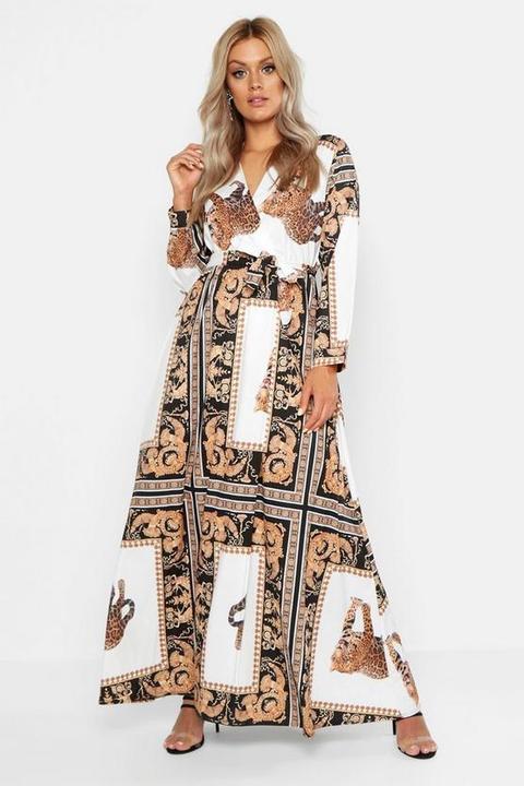 Plus Chain Print Maxi Dress