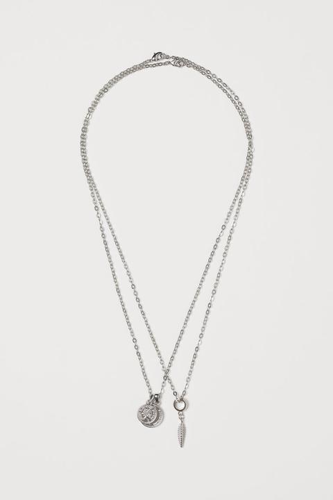 2-pack Necklaces - Silver