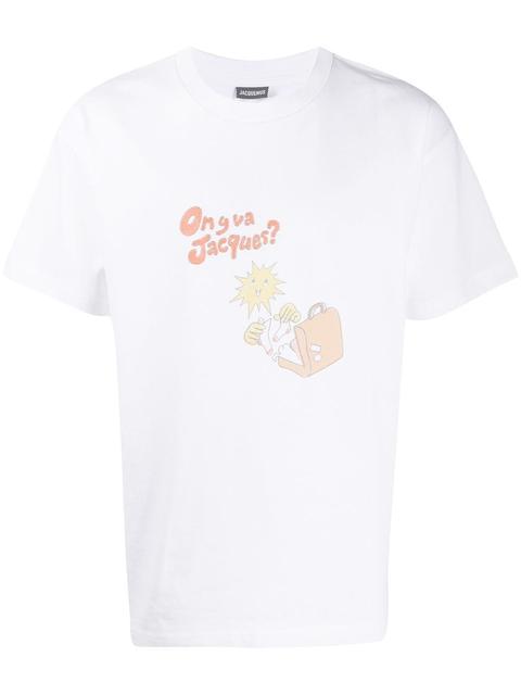 Jacquemus T-shirt On Y Va Jacques - Blanc