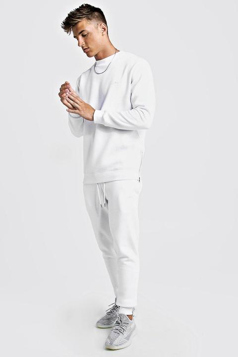 boohooman white tracksuit