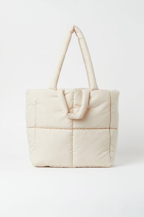 Bolso Shopper Acolchado - Blanco