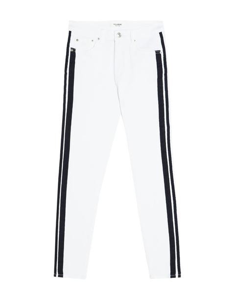 Jeans Skinny Fit Con Banda Lateral