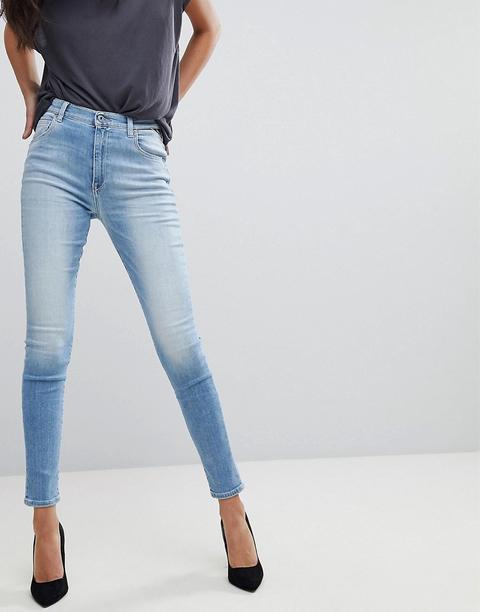 Replay - Jeans Skinny A Vita Molto Alta - Blu