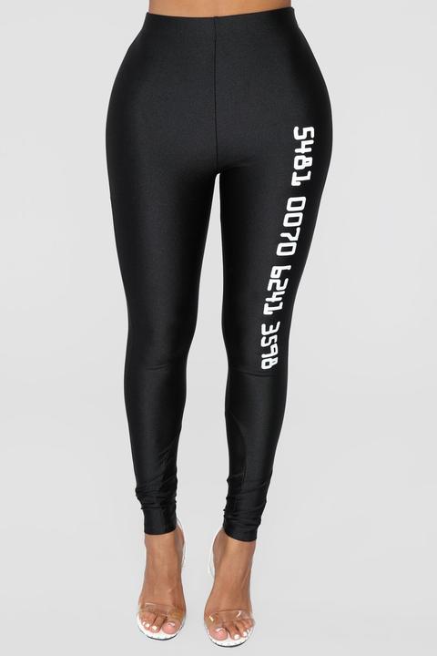 It's A Numbers Game Leggings - Black