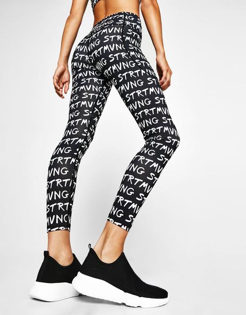 Leggings Sport Tecnici Con Stampato