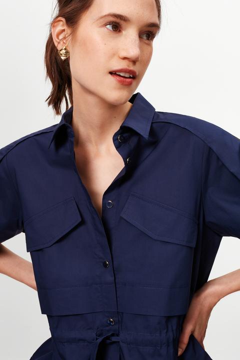 Vestido camisero estampado verde/purpura/marino - Purificacion Garcia España