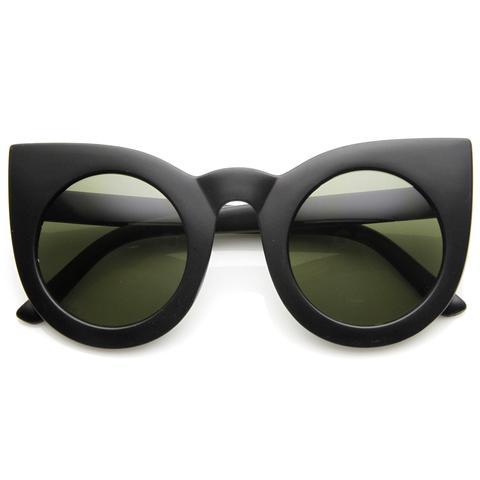 Oversize Round Circle Pointed Cat Eye Sunglasses 9180