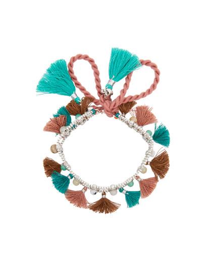 Pulsera Tobillera Pompones