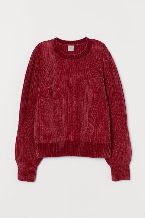 H & M - Pullover In Ciniglia - Rosso