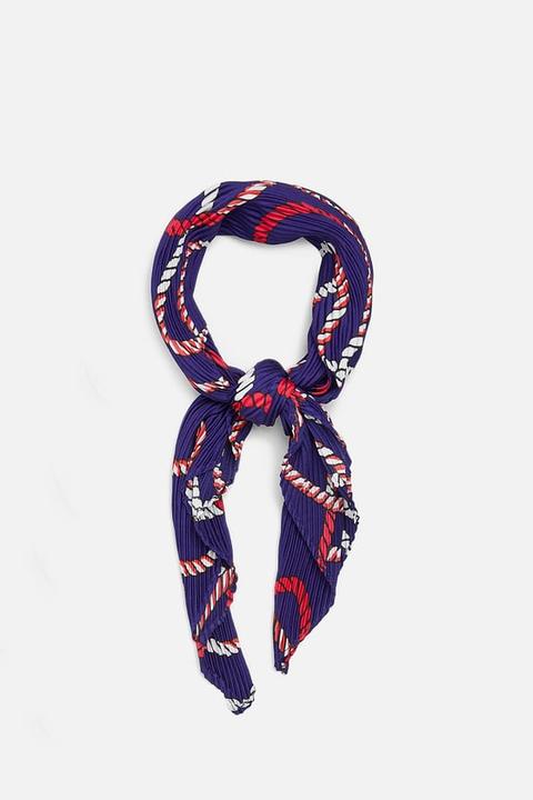 Foulard Plissettato Stampato