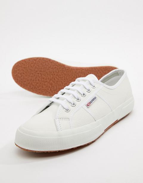 Superga - 2750 - Scarpe Classiche Bianche In Tela E Pelle - Bianco