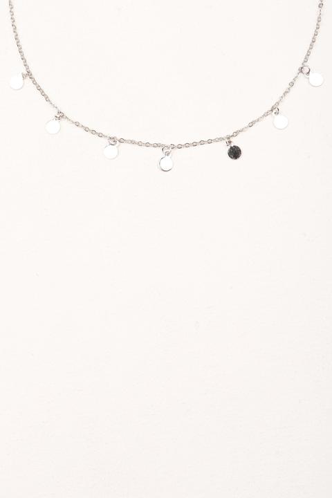 Silver Mirror Charm Choker