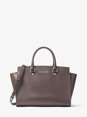 Bolso Satchel Selma Grande De Charol