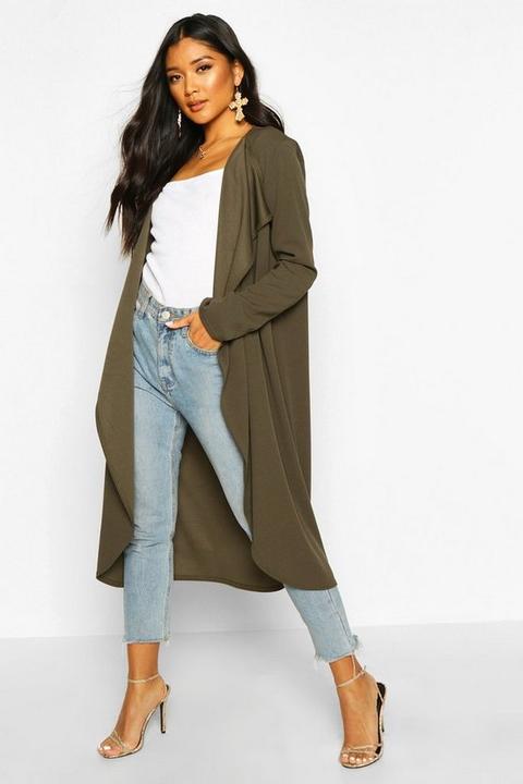 khaki green duster jacket