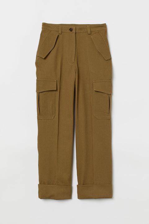 H & M - Pantaloni Cargo Alla Caviglia - Verde