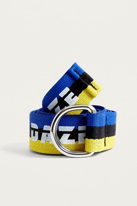 Uo Daze Yellow, Black & Blue D-ring Belt