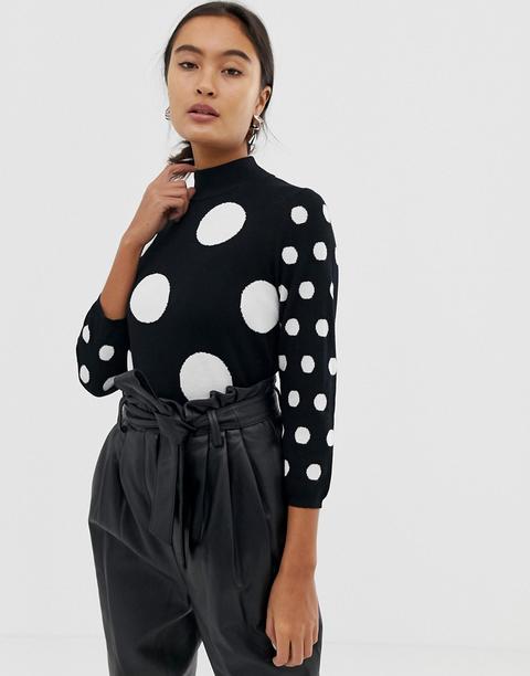 Hugo - Maglione A Pois Misti - Nero