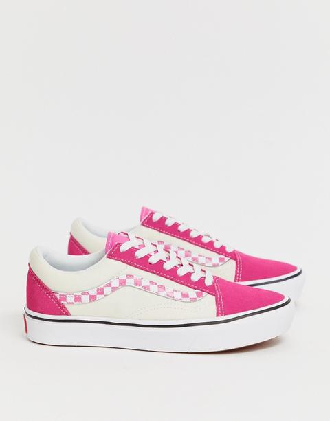 vans comfycush old skool pink