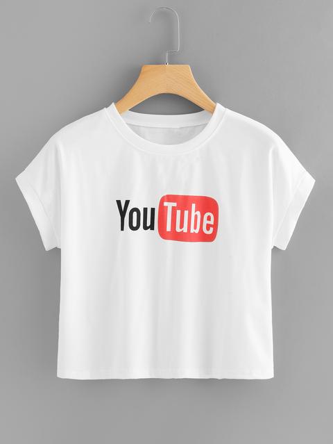 T-shirt Con Stampa Di Lettere