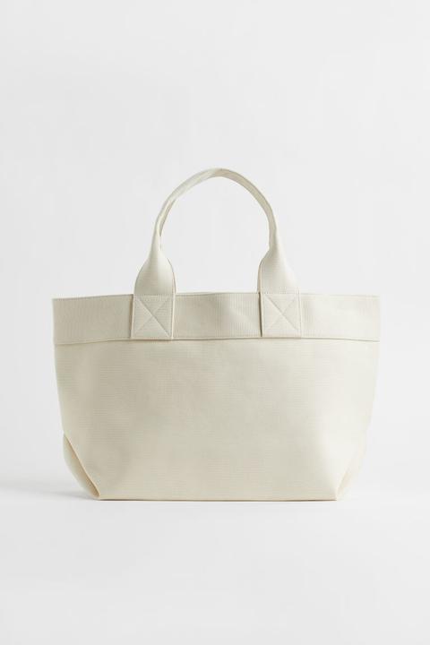 Canvas Shopper - White