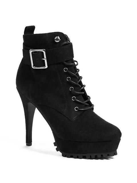 luggy buckle platform booties
