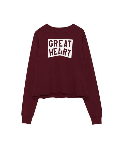 Sudadera Cropped Texto