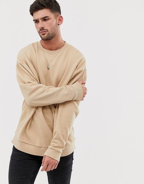 sweat oversize beige