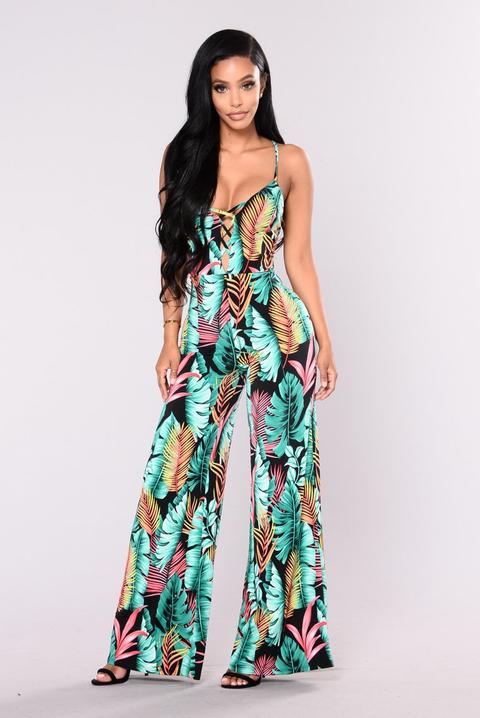 Fashion nova 2024 tropical jumpsuit