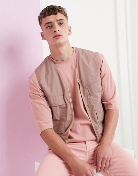 Asos Design - Gilet Fonctionnel - Rose