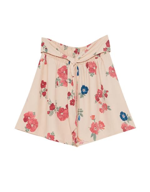 Shorts A Fiori Con Fiocco