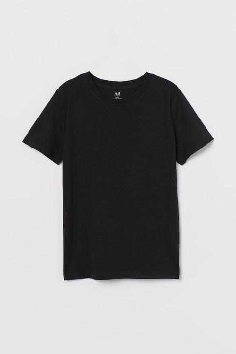 Camiseta De Algodón - Negro