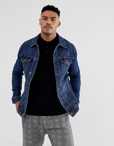 Pull&bear - Veste En Jean - Bleu