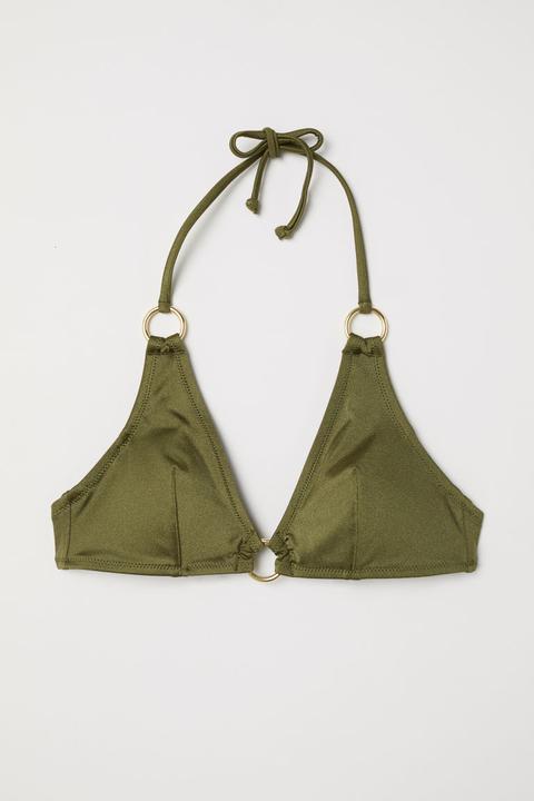 Top De Bikini De Triángulo - Verde