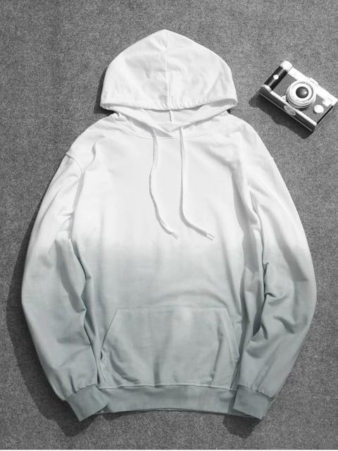Sudadera Con Capucha Para Hombre Ombre Azure Blue Gray Pink Green