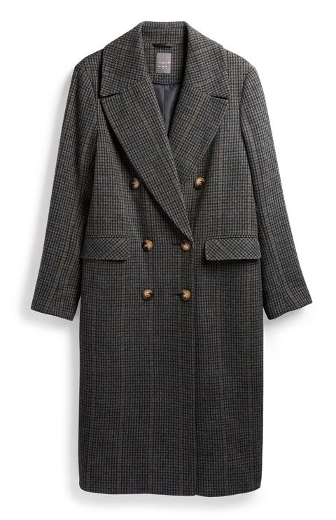 checked coat primark