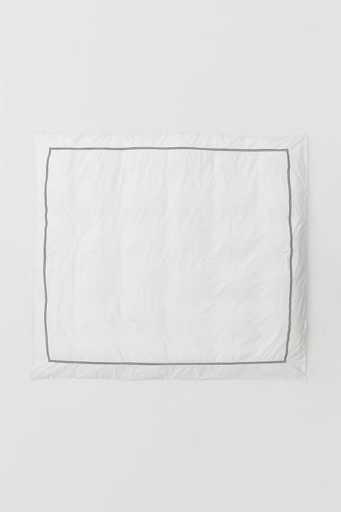 Cotton Percale Duvet Cover - White