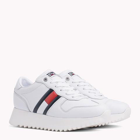 tommy jeans flag flatform trainers