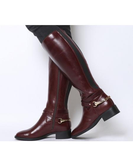 burgundy leather riding boots