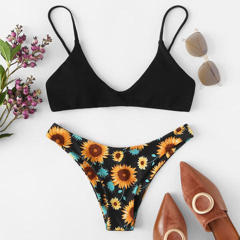 Set De Bikini Floral Al Azar Mezclado Y Combinado