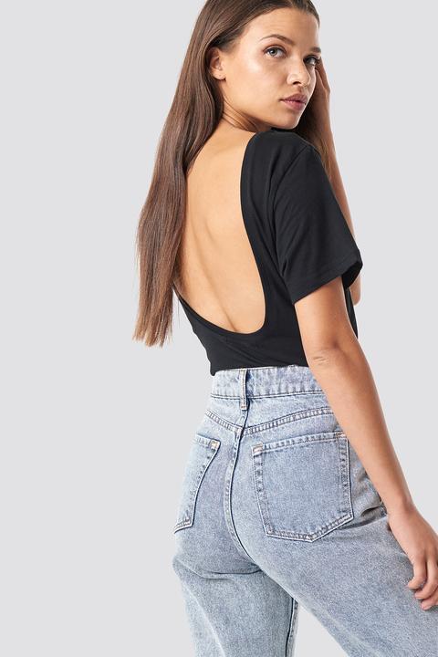 Deep Back Tee Schwarz