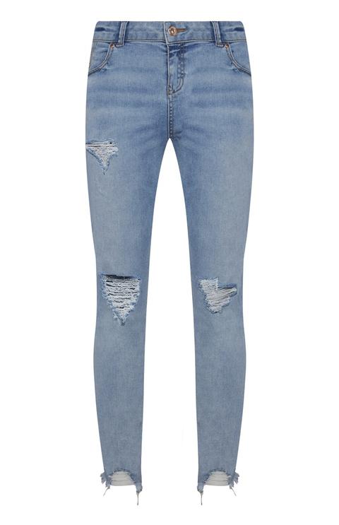 Jeans Skinny Con Strappi Extreme