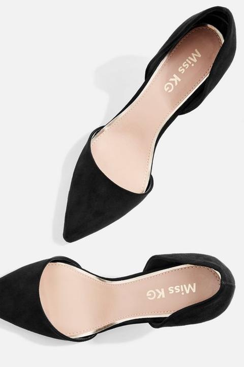 celina Black Mid Heel Shoes By Miss Kg 