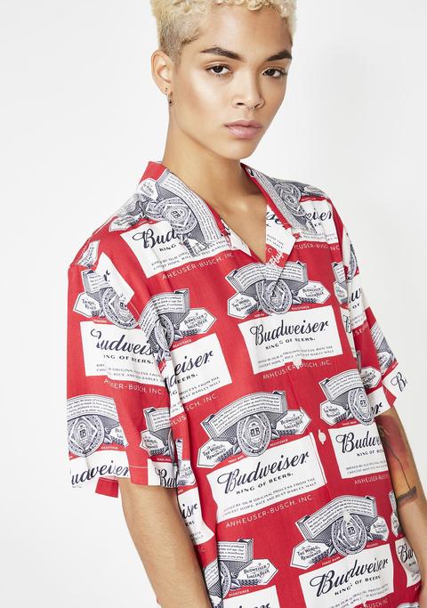 huf budweiser button up