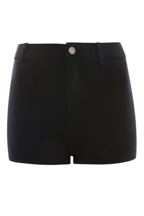 Womens Moto Black Joni Shorts - Washed Black, Washed Black