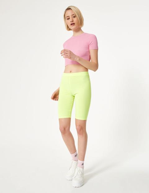 Pantaloncini Da Ciclista Giallo Fluo