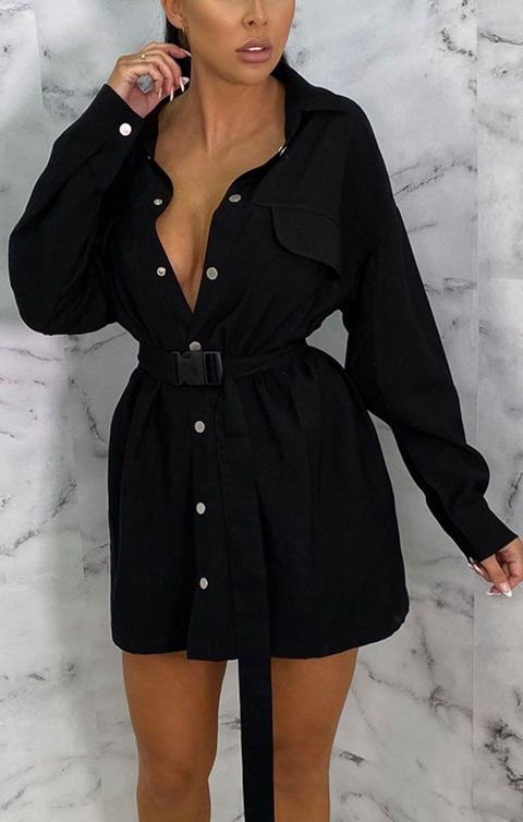 black utility dress